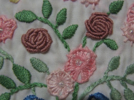 Embroidered flowers